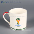 Straight World Cup Logo Druck Fine Ceramic Griff Bierkrug